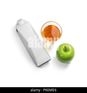 Modello di imballaggio per il succo di frutta Foto Stock