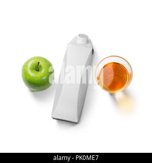 Modello di imballaggio per il succo di frutta Foto Stock