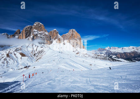 Stazione sciistica Dolomiti, Italia Foto Stock