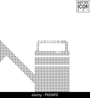Annaffiatoio Dot Pattern Icona. Irrigazione Icona punteggiata isolato su bianco. Sfondo vettoriale, Design modello. Può essere utilizzato per la pubblicità, web e mobile UI. Illustrazione Vettoriale