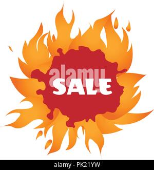 Vettore. La Vendita calda vettore sconto modello di progettazione Illustrazione Vettoriale