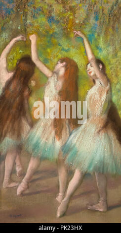 Green ballerini, Edgar Degas, circa 1878, Art Institute of Chicago, Chicago, Illinois, USA, America del nord, Foto Stock