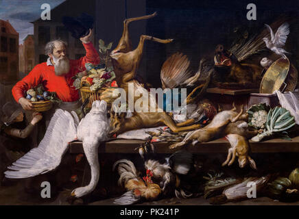 Still-Life with Dead Game Fruits and Vegetaries in a Market, Frans Snyders, 1614, Art Institute of Chicago, Illinois, USA, North America, Foto Stock