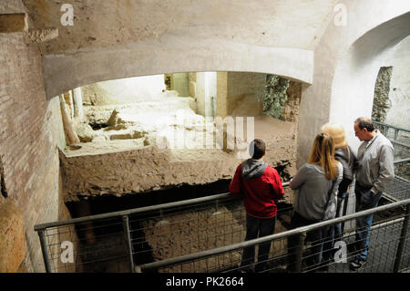 Italia Lazio Roma, Crypta Balbi, livelli inferiori. Foto Stock