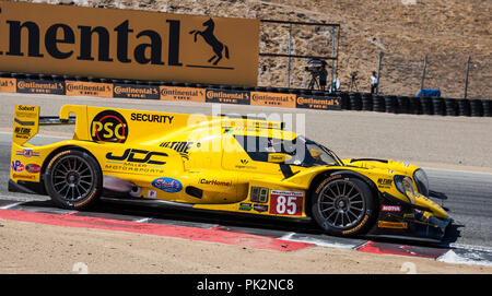 Monterey, CA, Stati Uniti d'America. 09Sep, 2018. A. # 85 Drivers Simon Trummer/Robert Alon prendere 7° posto con un giro veloce tempo 1:18.177 durante l'Americano è pneumatico 250 gara per l'IMSA Weathertech auto sportive campionato a Weathertech Raceway Laguna Seca Monterey, CA Thurman James/CSM/Alamy Live News Foto Stock