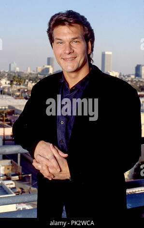 Patrick Swayze nel febbraio 1989. | Utilizzo di tutto il mondo Foto Stock