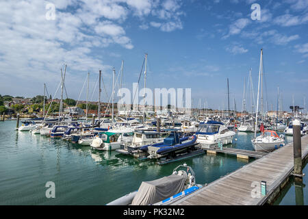 Cowes marina sull'Isola di Wight in Inghilterra Foto Stock