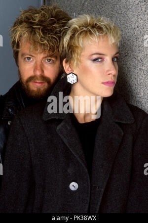 British duo musicale (degli Eurythmics Annie Lennox e David A. Stewart). | Utilizzo di tutto il mondo Foto Stock