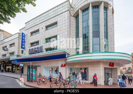 Oscar Deutsch's grand Odeon picture house inaugurato il 16 luglio 1938, Broadmead, Bristol, Inghilterra, Regno Unito Foto Stock