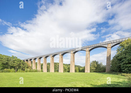 Acquedotto Pontcysyllte (Traphont Ddŵr Pontcysyllte) sul canale di Llangollen, Wales, Regno Unito Foto Stock