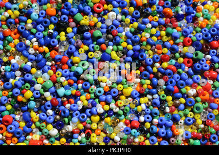 Di colore diverso telaio o perline di sementi Foto Stock