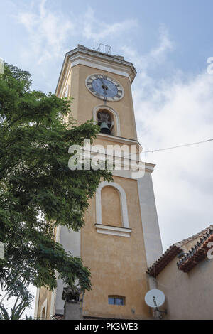Francia Nizza Eze Città medievale campanile Foto Stock