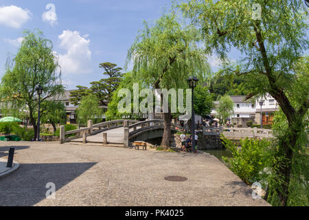 Kurashiki Bikan storico quartiere; Kurashiki, Prefettura di Okayama, Giappone Foto Stock