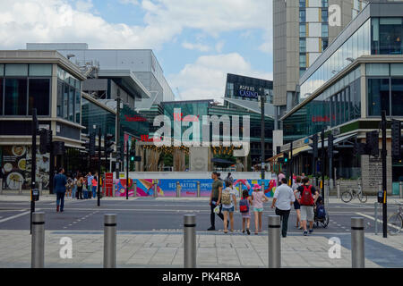 Westfield Stratford City Shopping Centre di Londra, Regno Unito, Gran Bretagna Foto Stock