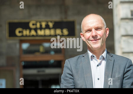 Assessore Gavin Corbett presso la City Chambers, Edimburgo Foto Stock