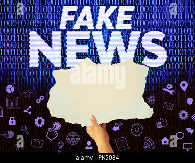 Notizie false, rete sociale Foto Stock