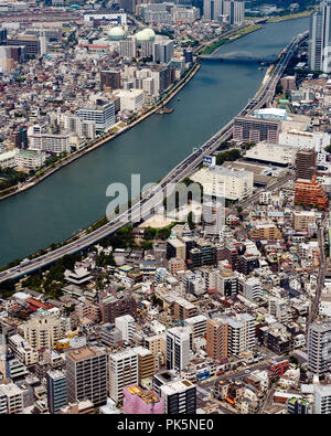 Tokyo Giappone Ariel View Foto Stock