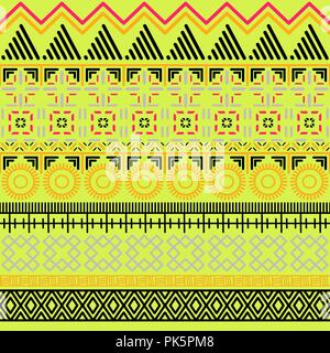 Etnici tribali seamless pattern. Abstract ornamento geometrico. Illustrazione Vettoriale. Perfetto per la stampa tessile, panno tessuto design, la carta di avvolgimento e disegno di tessuto Illustrazione Vettoriale