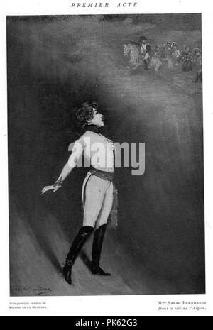 Bernhardt, Sarah (1844 -1923) dans ''L'Aiglon'' (1910), par Antonio de La Gandara (1861-1917). Foto Stock