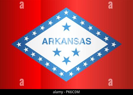 Grunge bandiera di Arkansas - illustrazione, la bandiera dello Stato di Arkansas Illustrazione Vettoriale