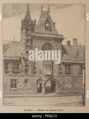 Bertaux-Les Grandes Villes de France-04-Bourges. Foto Stock