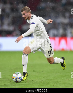 Monaco di Baviera, Deutschland. 06 Sep, 2018. Timo Werner (Germania). GES/calcio/UEFA lega delle nazioni, 2018/19, 1. giornata: Germania - Francia, 06.09.2018 Calcio/Nazioni League: Germania vs Francia, Monaco di Baviera settembre 6, 2018 | Utilizzo di credito in tutto il mondo: dpa/Alamy Live News Foto Stock