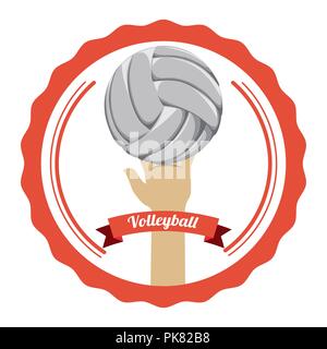 Sport concetto con volleyball icona design, illustrazione vettoriale EPS 10 grafica. Illustrazione Vettoriale