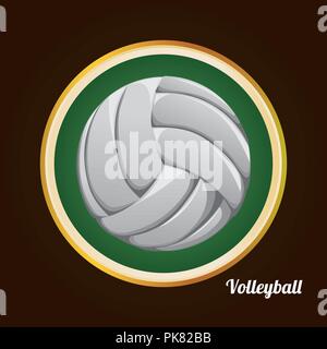 Sport concetto con volleyball icona design, illustrazione vettoriale EPS 10 grafica. Illustrazione Vettoriale