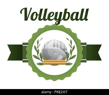 Sport concetto con volleyball icona design, illustrazione vettoriale EPS 10 grafica. Illustrazione Vettoriale