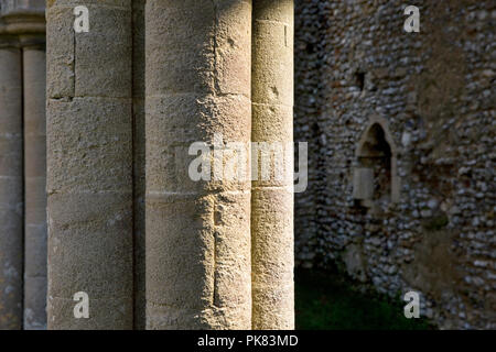 Le rovine del Creake Abbey, North Creake vicino a Fakenham, Norfolk, Regno Unito Foto Stock