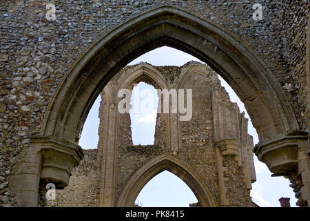 Le rovine del Creake Abbey, North Creake vicino a Fakenham, Norfolk, Regno Unito Foto Stock