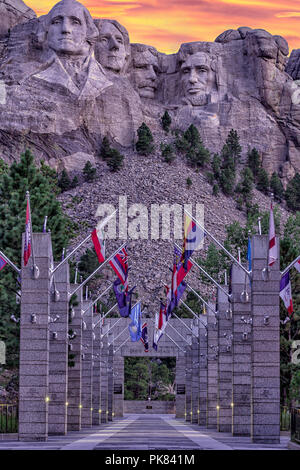 Il Monte Rushmore nel Sud Dakota Foto Stock