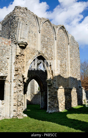 Le rovine del Creake Abbey, North Creake vicino a Fakenham, Norfolk, Regno Unito Foto Stock