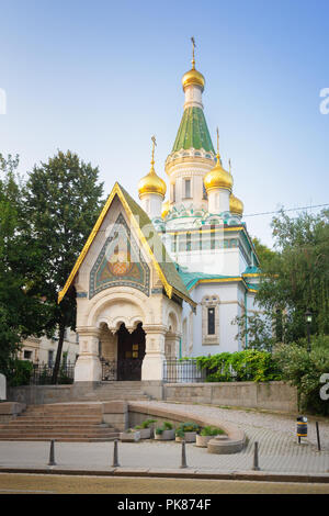 Sofia - Russo e Chiesa di Sveti Nikolay Mirlikiiski Foto Stock