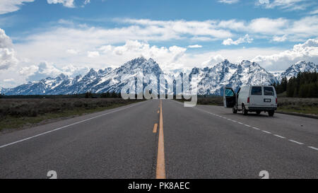 Grand Teton mountain range Foto Stock