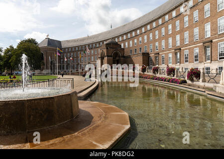 Bristol City Hall, College Green, City of Bristol, Inghilterra, Regno Unito Foto Stock