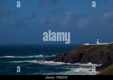 Leuchtturm von Pendeen testa Foto Stock