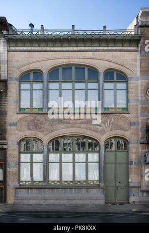 Maison-Atelier Louise de Hem, 15-17 Rue Darwin, Bruxelles, Belgio, (1902-1905), C2014-c2017. Artista: Alan John Ainsworth. Foto Stock