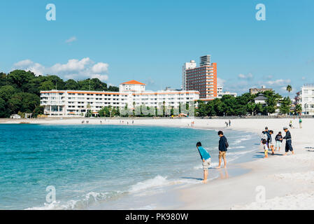 Spiagge di sabbia bianca di Shirahama nella prefettura di Wakayama, Giappone. Shirahama è una cittadina sulla costa sud di Wakayama. Foto Stock