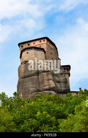 Monastero di Roussanou, Meteora, Grecia (Patrimonio Mondiale dell'UNESCO) Foto Stock