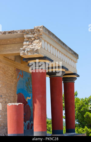 Il palazzo minoico di Cnosso, Creta, Grecia Foto Stock