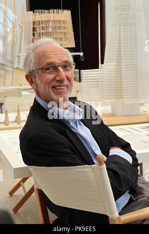 Renzo Piano .La tecnica di fabbricazione di edifici12 settembre 2018 Accademia Reale delle Arti Foto Stock