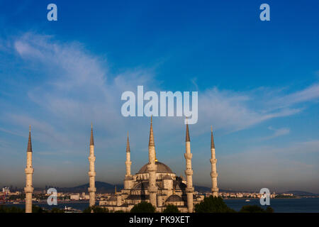 La Moschea Blu (Sultan Ahmed Moschea), Istanbul, Turchia Foto Stock