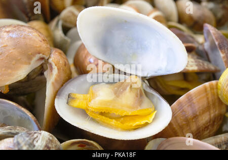 Seefood freschi cotti accordin ad una ricetta italiana Foto Stock