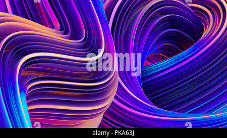 Abstract sfondo geometrico in ultravioletto olografico colori vibranti. Foto Stock
