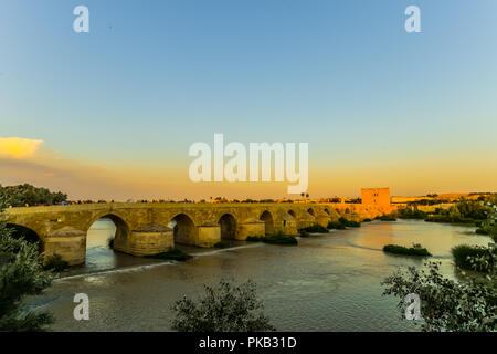 Il ponte romano in Cordoba - Spagna Foto Stock