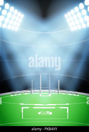 Sfondo per Australian Football Stadium Illustrazione Vettoriale