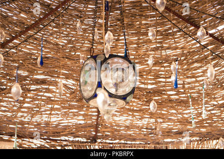 Spiaggia egiziano Gazebo in cristallo e decorazioni in vetro Foto Stock