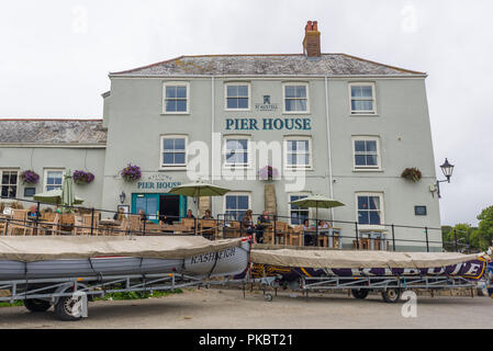 Il Molo House Hotel, Charlestown, Saint Austell, sud della Cornovaglia, England, Regno Unito Foto Stock