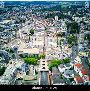 Città tedesca centro di Giessen con il suo famoso Elefanten Klo! Foto Stock